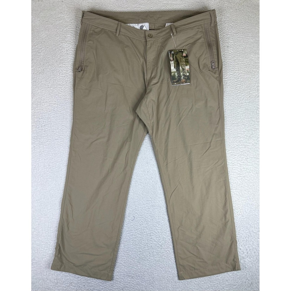 Clothing Arts P^cubed Pants Mens 40x30 Beige Pick-Pocket Proof Business Traveler